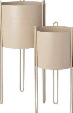 Intratuin bloempot op poten Julio beige D 18 H 40 cm