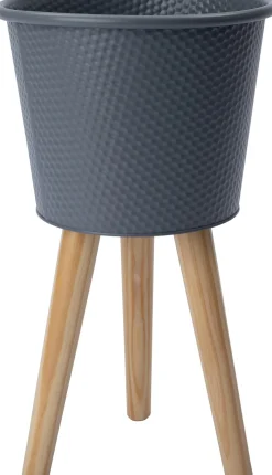 Intratuin bloempot op poten Semi grijs D 25 H 42,5 cm