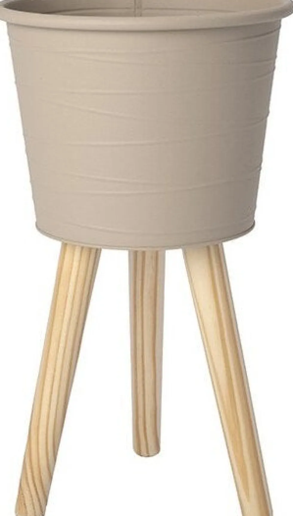 Intratuin bloempot op poten Sami beige D 24,5 H 43,3 cm
