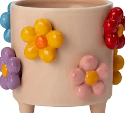 Intratuin bloempot op poten Teddie roze D 17,2 H 14,5 cm