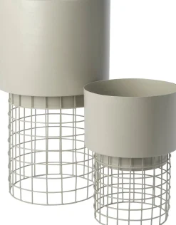 Intratuin bloempot op standaard Aafje beige D 23 H 32 cm