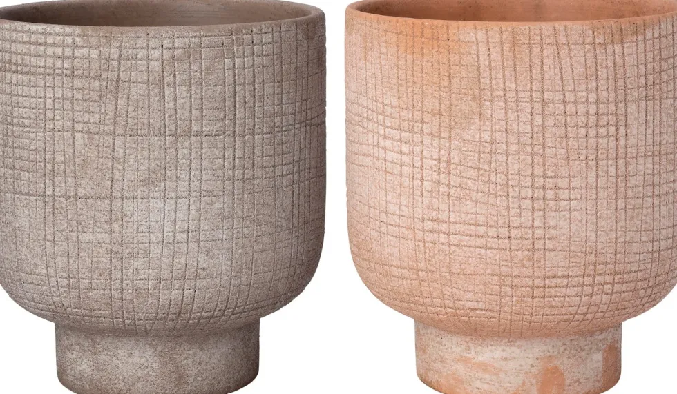 Intratuin bloempot op voet Badal terracotta D 10 H 11 cm