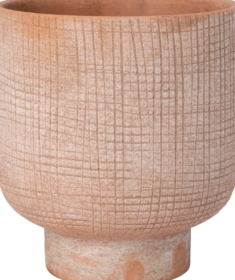 Intratuin bloempot op voet Badal terracotta D 10 H 11 cm