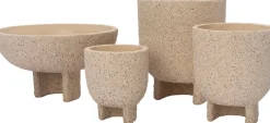 Intratuin bloempot op voet Loan crème D 11 H 13 cm