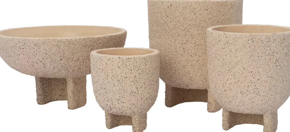 Intratuin bloempot op voet Loan crème D 11 H 13 cm