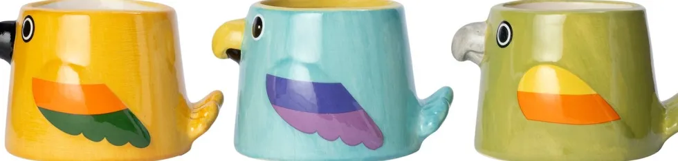 Intratuin bloempot Pico blauw 11 x 8,8 x 6,8 cm