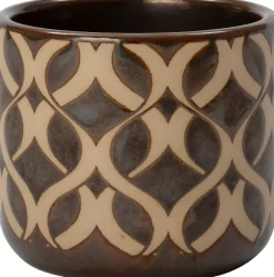 Intratuin bloempot Rikke donkerbruin D 8 H 7 cm