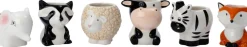 Intratuin bloempot Rover schaap wit / beige 10,5 x 9 x 11 cm