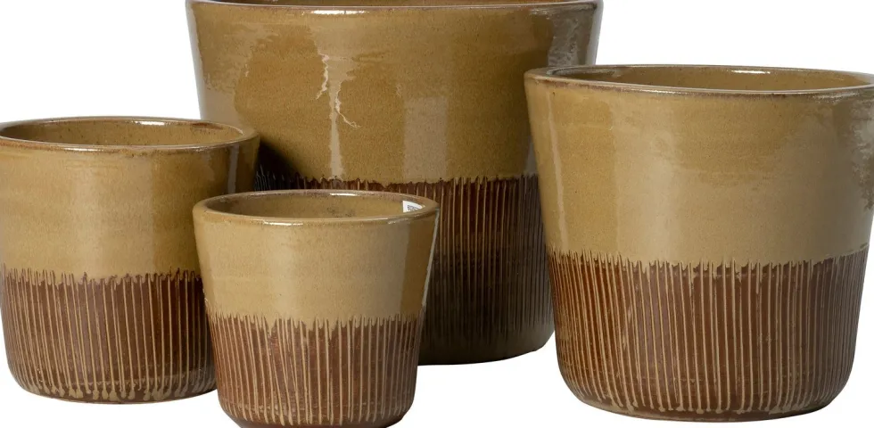 Intratuin bloempot Ruben lichtbruin D 27 H 24 cm