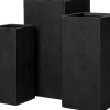 Intratuin bloempot Tino zwart 25 x 25 x 60 cm