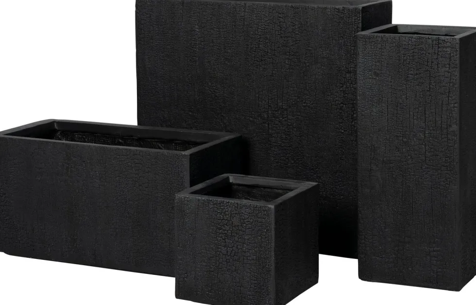 Intratuin bloempot Tino zwart 99 x 46 x 46 cm