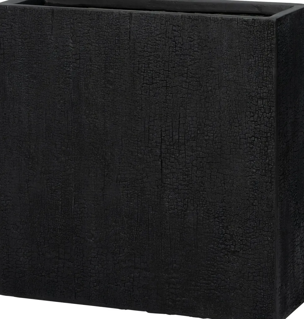 Intratuin bloempot Tino zwart 80 x 30 x 80 cm
