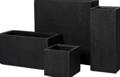 Intratuin bloempot Tino zwart 65 x 22 x 65 cm