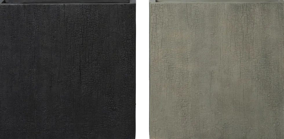Intratuin bloempot Tino zwart 65 x 22 x 65 cm
