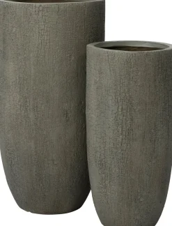 Intratuin bloempot Tom grijs D 27 H 56,5 cm