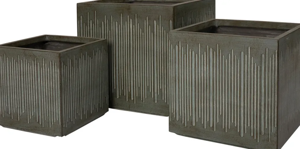 Intratuin bloempot Tube bruin 37,5 x 37,5 x 36 cm