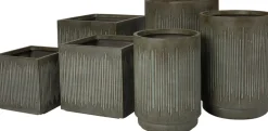 Intratuin bloempot Tube bruin 44,5 x 44,5 x 43 cm