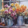 Intratuin canvas bloemen 40 x 30 cm