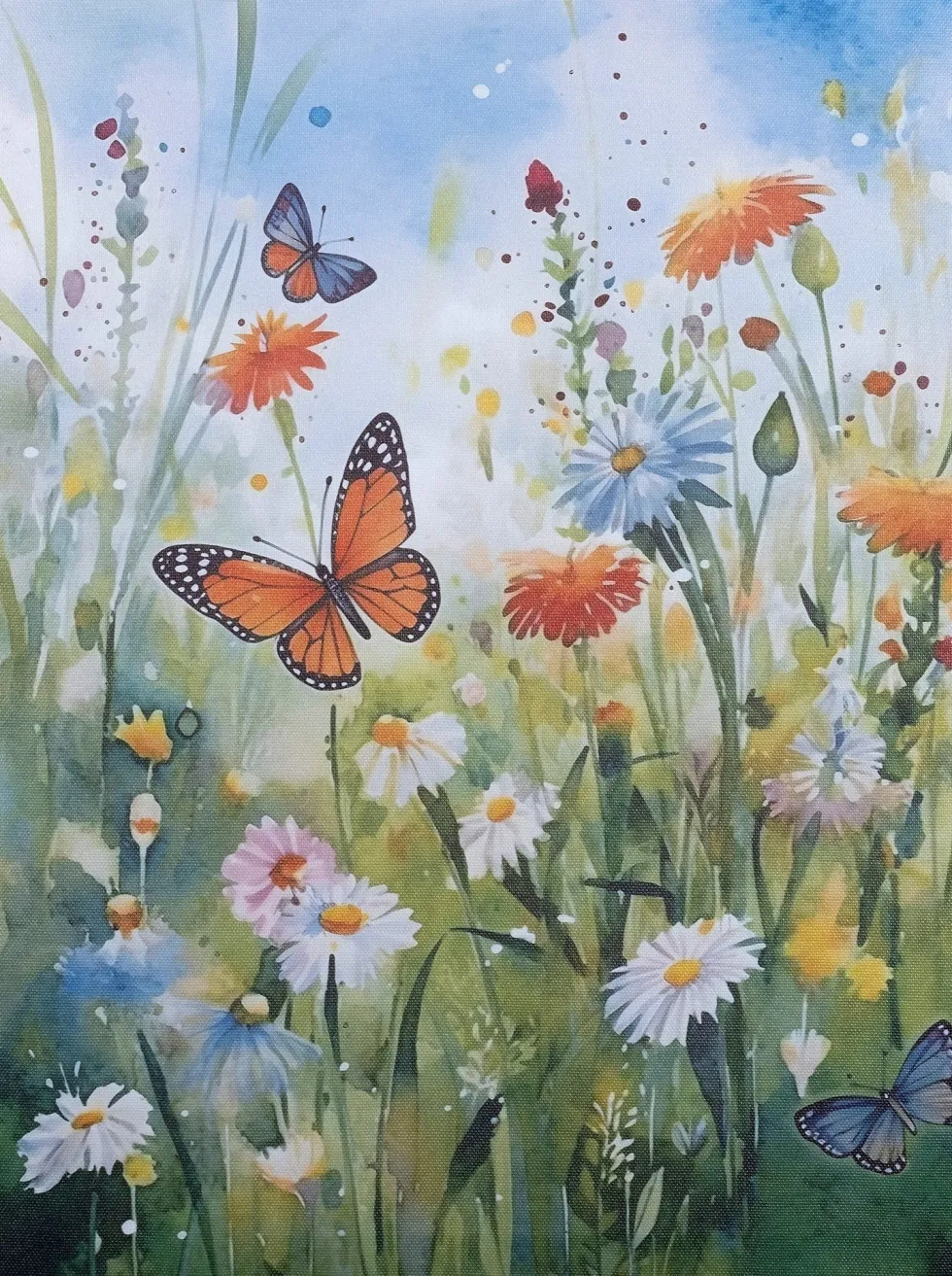 Intratuin canvas veldbloemen 30 x 40 cm