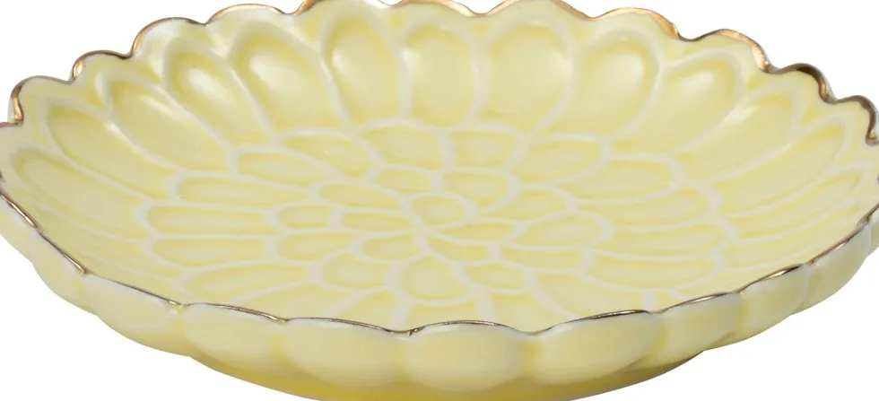 Intratuin decoratiebord Aimee geel D 10 H 1,7 cm