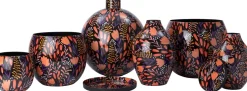 Intratuin decoratiebord Femia zwart / oranje D 25 H 2 cm