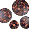 Intratuin decoratiebord Femia zwart / oranje D 20 H 2 cm