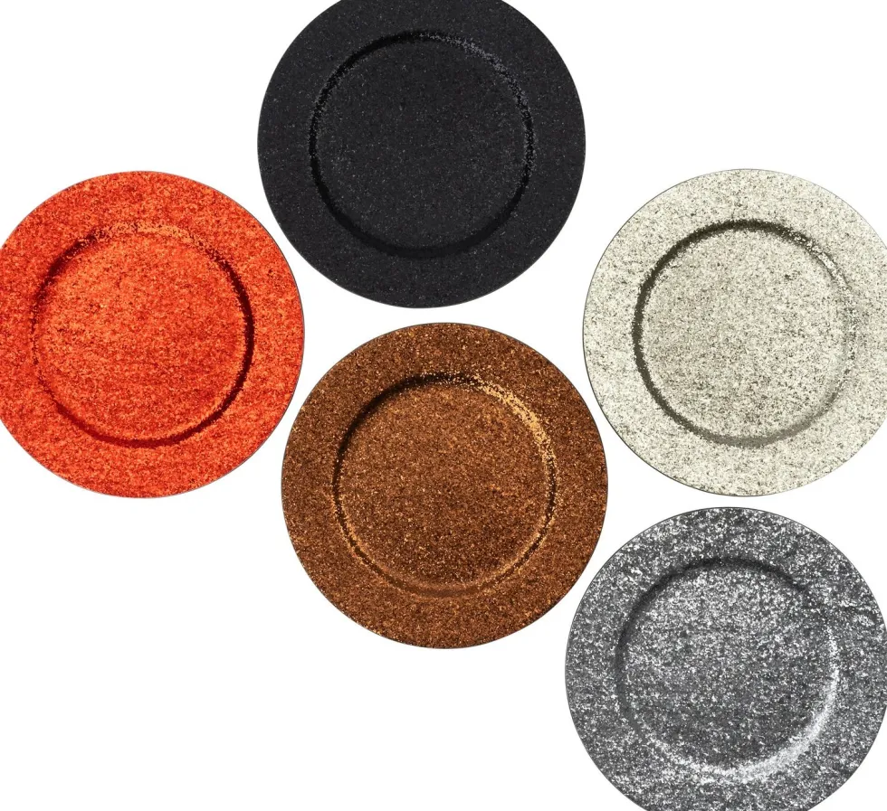 Intratuin decoratiebord Glitter zilver D 33 cm