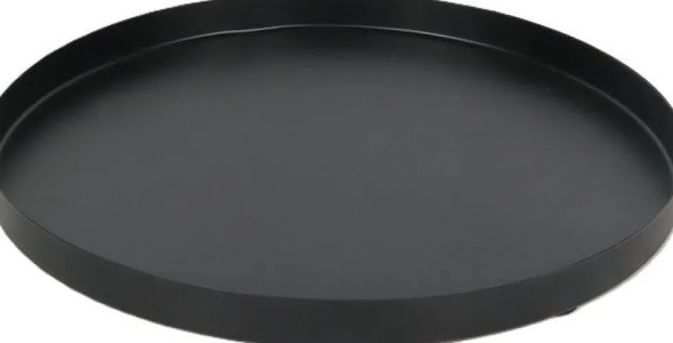 Intratuin decoratiebord Jour zwart D 25 H 2 cm