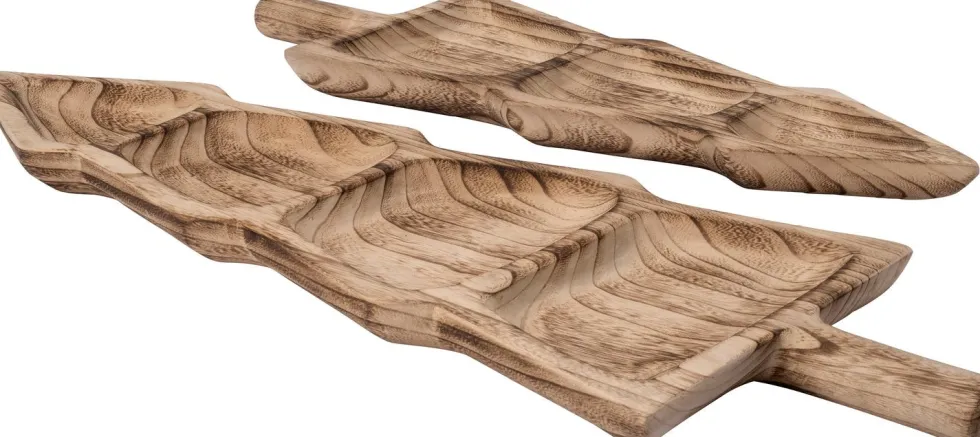 Intratuin decoratieschaal kerstboom naturel 62 x 24 x 3 cm