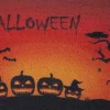 Intratuin deurmat halloween zwart / oranje 60 x 40 cm