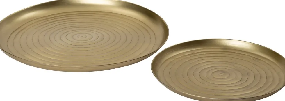 Intratuin dienblad Deni goud D 25 H 1,5 cm
