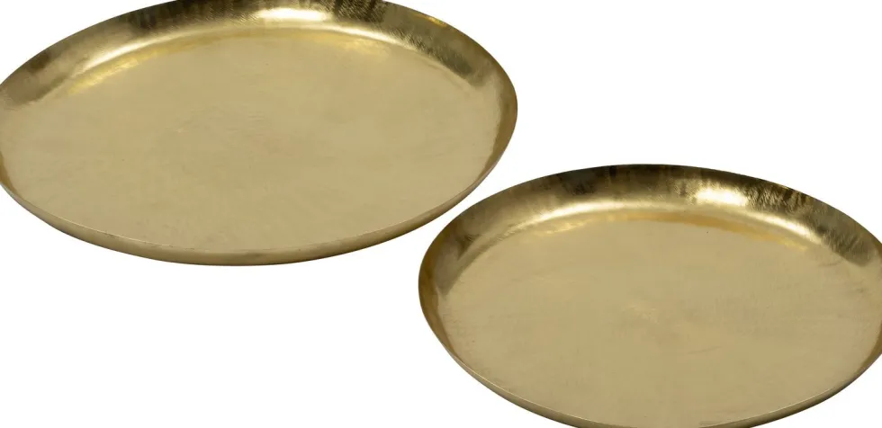 Intratuin dienblad Iza goud D 43,5 H 3,5 cm