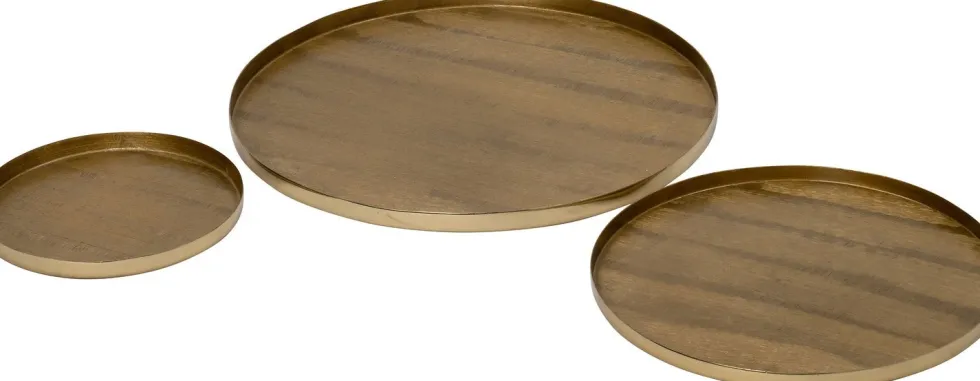 Intratuin dienblad Reia goud D 30,5 H 1,5 cm