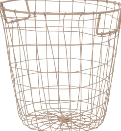 Intratuin draadmand Bassie beige D 20 H 32 cm