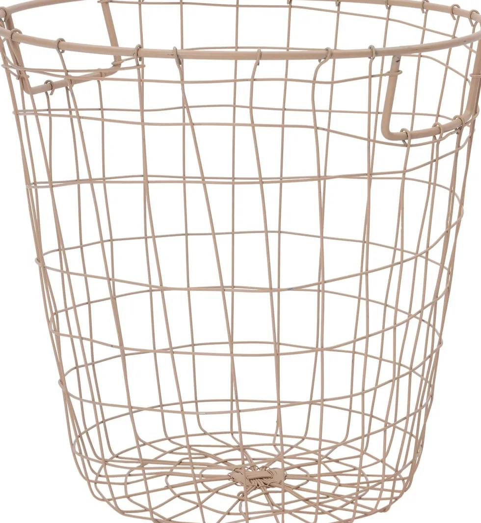 Intratuin draadmand Bassie beige D 20 H 32 cm