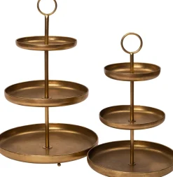 Intratuin etagère Jorin goud D 41 H 62 cm