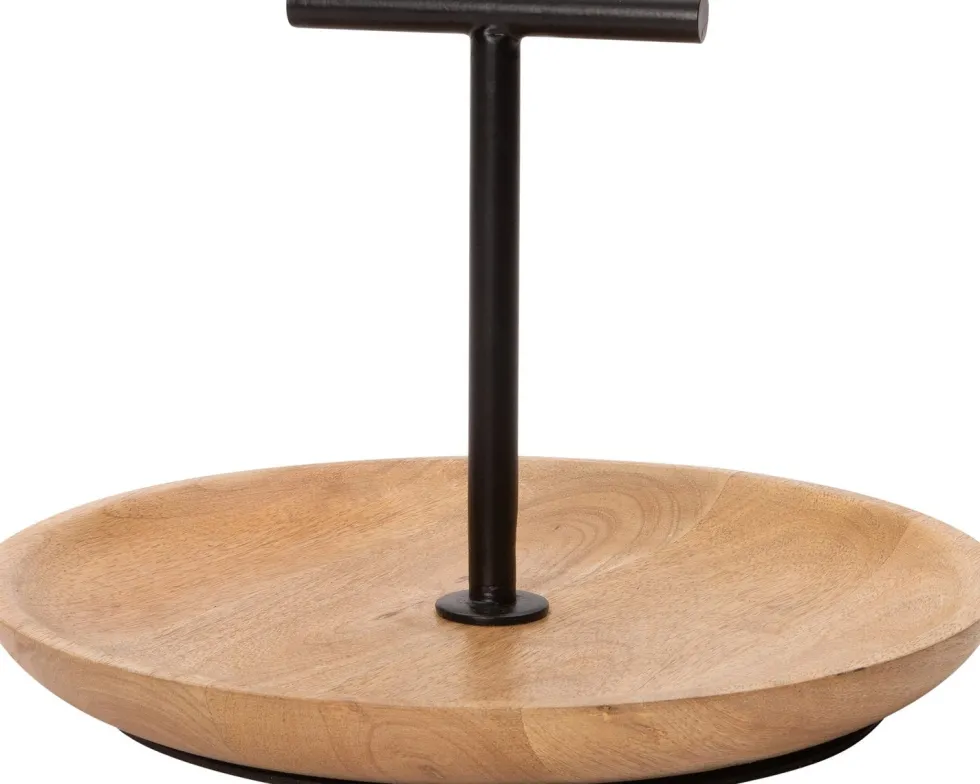 Intratuin etagère Kita naturel / zwart D 26 H 18 cm