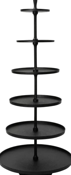 Intratuin etagère Linde zwart D 80 H 190 cm