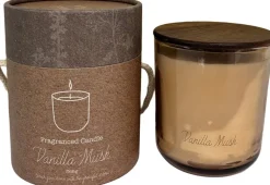 Intratuin geurkaars in glas Indi Vanilla Musk beige 40,5 D 9,8 H 11,7 cm