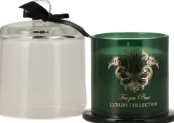 Intratuin geurkaars Luxe Frozen Pear groen 30 uur D 9,5 H 13 cm