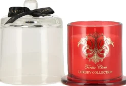 Intratuin geurkaars Luxe Tonka Clove rood 30 uur D 9,5 H 13 cm