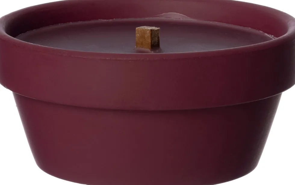 Intratuin kaars in pot Kindra rood 14 uur D 12 H 5,5 cm