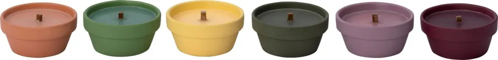 Intratuin kaars in pot Kindra rood 14 uur D 12 H 5,5 cm