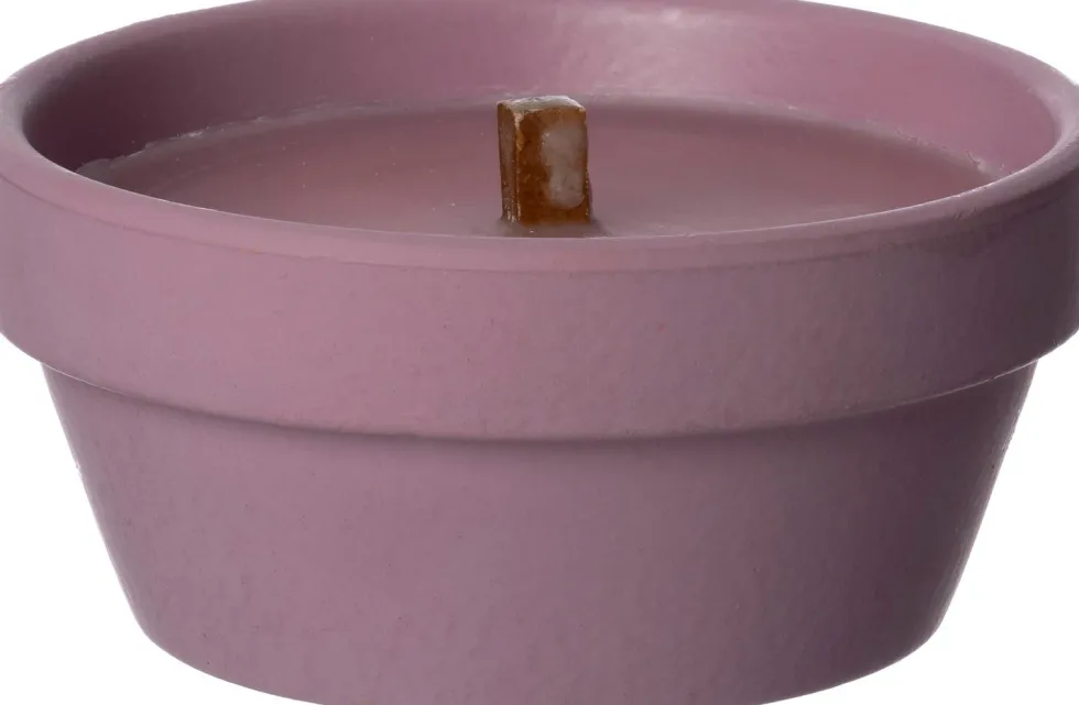 Intratuin kaars in pot Kindra paars 14 uur D 12 H 5,5 cm