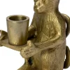 Intratuin kandelaar Aap goud 10,5 x 5 x 10 cm