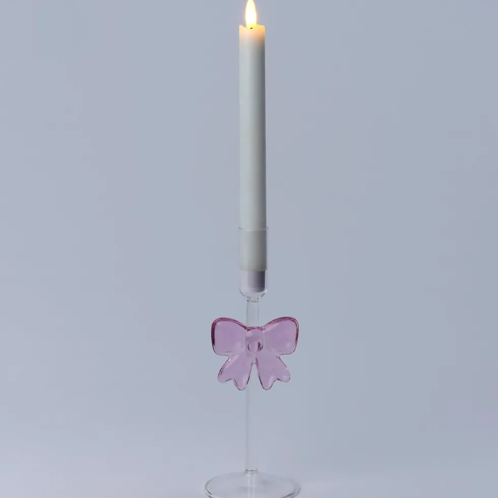 Intratuin kandelaar Abel roze D 8 H 23 cm