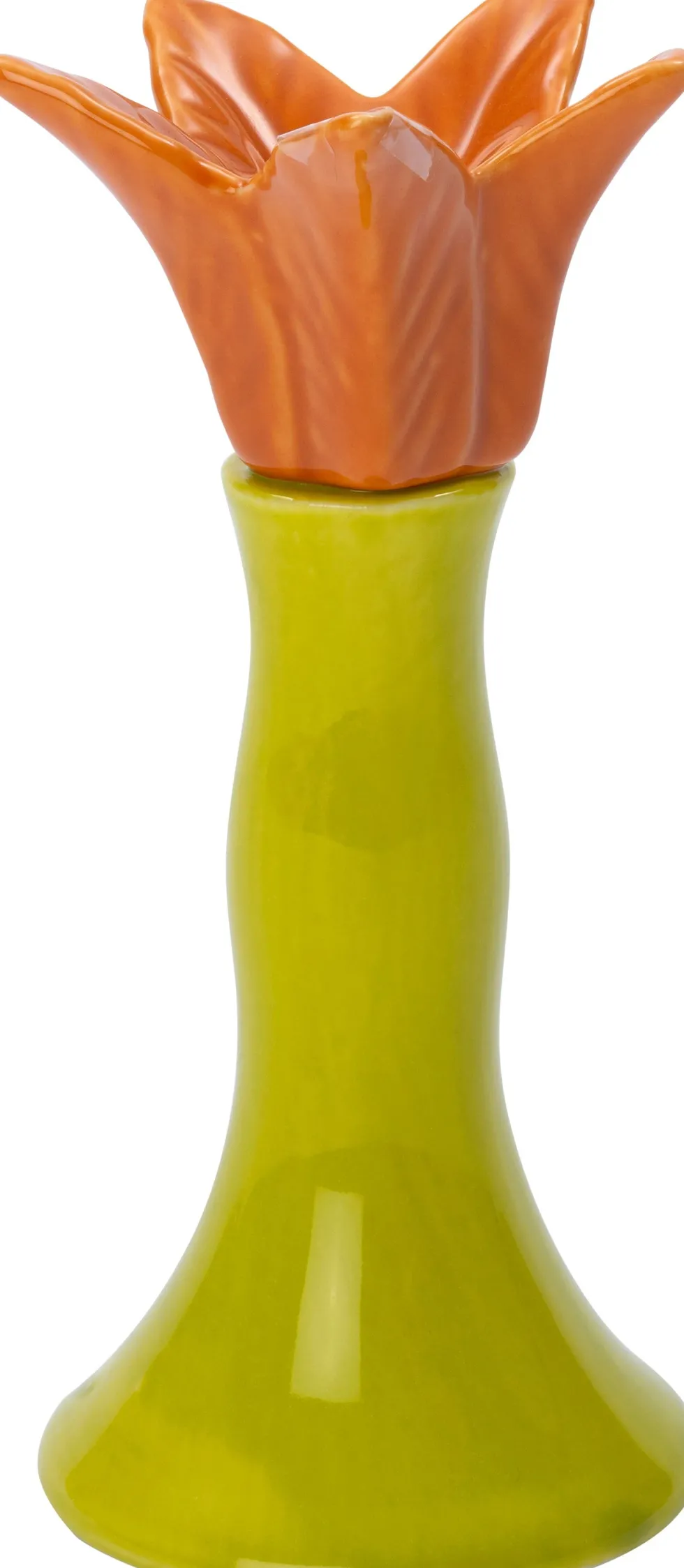 Intratuin kandelaar Alex oranje / groen D 7,8 H 17 cm