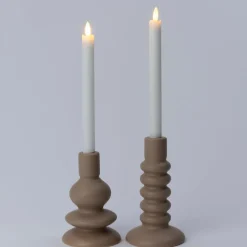 Intratuin kandelaar Alta taupe D 10,7 H 18,5 cm