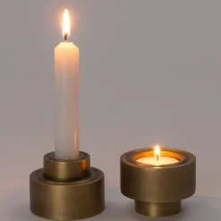 Intratuin kandelaar Alu goud D 6,5 H 4,5 cm