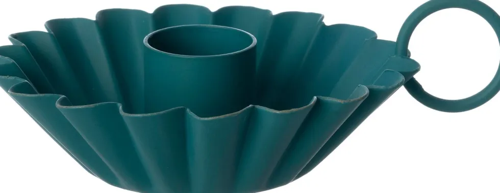 Intratuin kandelaar Dejan blauw 11 x 9 x 3 cm